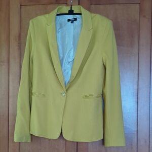 Premise Yellow Blazer Tailored Fit Professional Look